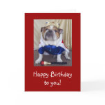 English Bulldog Birthday Card, Royalty