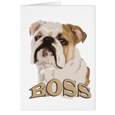 English bulldog_BOSS Card by knewfy