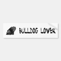 English bulldog bumpersticker  bumper stickers
