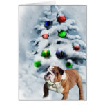 English Bulldog Christmas Gifts Card