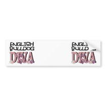 English Bulldog DIVA Bumper Sticker