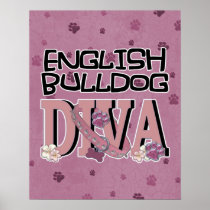 English Bulldog DIVA Poster