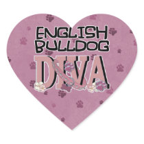 English Bulldog DIVA Sticker