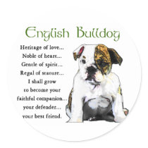 English Bulldog Gifts Stickers