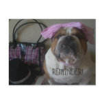 ENGLISH BULLDOG POSTCARD REMINDER