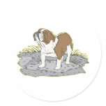 English Bulldog Round Sticker