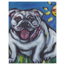 English Bulldog sun smile Custom Letterhead