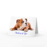 English Bulldog Thinking of You Card Verse inside