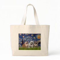 English Bulldog Trio - Starry Night Bags