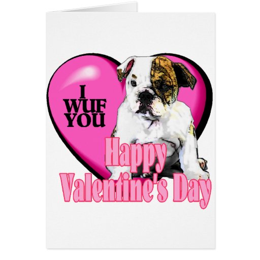 English Bulldog Valentine's Day Gifts Cards