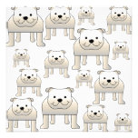 English Bulldogs, White. Dogs Pattern. Personalized Invites