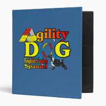 English Cocker Spaniel Agility Vinyl Binders