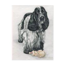English Cocker Spaniel Art Postcard
