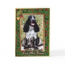 English Cocker Spaniel Dog Blank Christmas Card