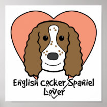 English Cocker Spaniel Lover Print