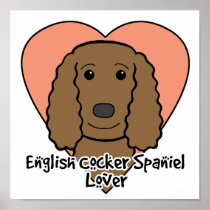 English Cocker Spaniel Lover Poster