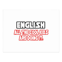 English...Cool Kids Post Card