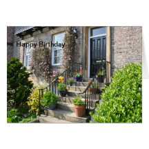 English Country Garden Happy Birthday Card