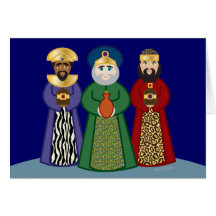 english DIA DE REYES * three kings day* greeting Greeting Card