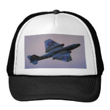 English Electric Canberra in flight at Cranfield, Mesh Hats