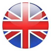 English Flag 2.0 Round Stickers