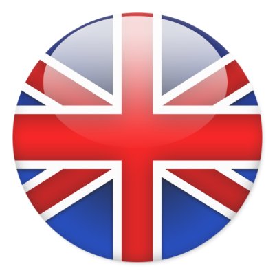 English Flag 2.0 Round Stickers by StudioAG
