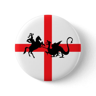 English flag George and the Dragon Pin by LIMEYBOY