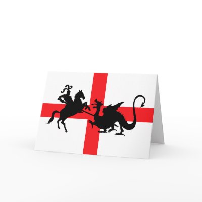 English flag George and the Dragon Cards by LIMEYBOY