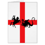 English flag George and the Dragon Card