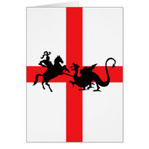 English flag George and the Dragon Card