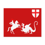 English flag George and the Dragon Post Card