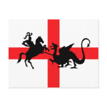 English flag George and the Dragon Postcard