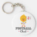 English Football Soccer Chick Keychain