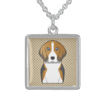 English Foxhound Cartoon Necklaces