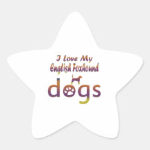 English Foxhound designs Sticker