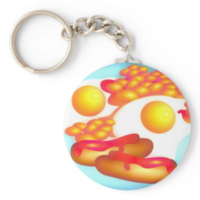 English Fry-up Key Chain by prawny