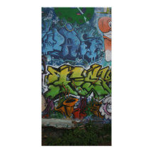 English Graffiti Customized Photo Card