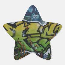 English Graffiti Star Sticker