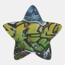English Graffiti Star Stickers