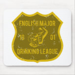 English Major Drinking League Mouse Pad
