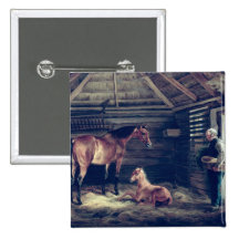 English Mare With Her Foals, 1833 Buttons