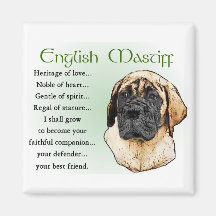 English Mastiff Art Gifts Refrigerator Magnet