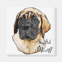 English Mastiff Art Gifts Refrigerator Magnets