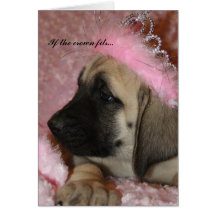 English Mastiff Puppy crowned princess Greeting Card