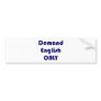 English Only Bumper Stickers