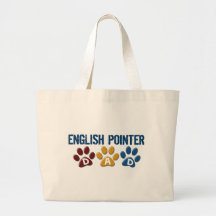 ENGLISH POINTER Dad Paw Print 1 Canvas Bags
