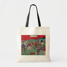 English polo game by Utagawa, Hiroshige Ukiyoe Tote Bags