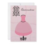 English Quinceañera chic trendy invitation