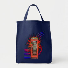 English Red Telephone Box Art Bag