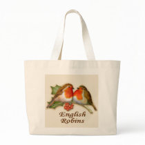 English Robins Tote Bags